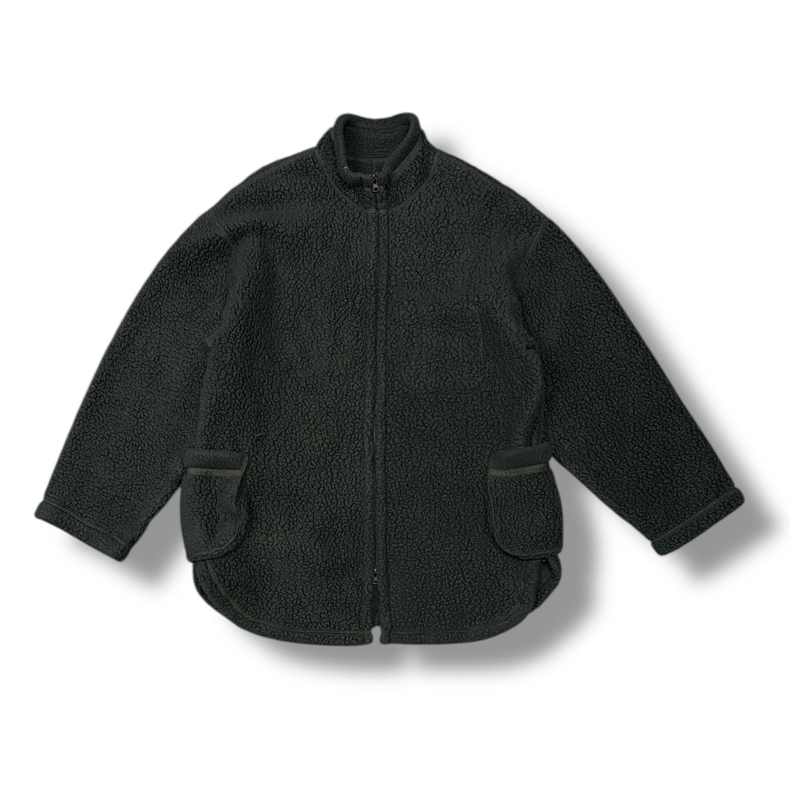 参考上代38500円 PORTER CLASSIC 19AW FLEECE ZIP UP SHIRT JACKET フリースジップアップシャツジャケット ボアアウター ポータークラシック ブラック 3 1693M7