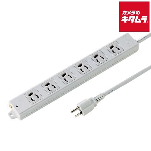 サンワサプライ TAP-K6-10 工事物件タップ 3P 6個口 10m