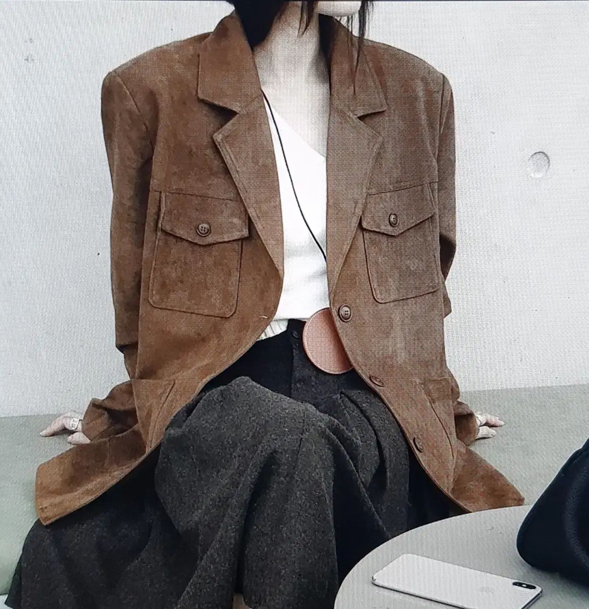 海外配送 スウェード ポケット ジャケット GULLKHAN_COM