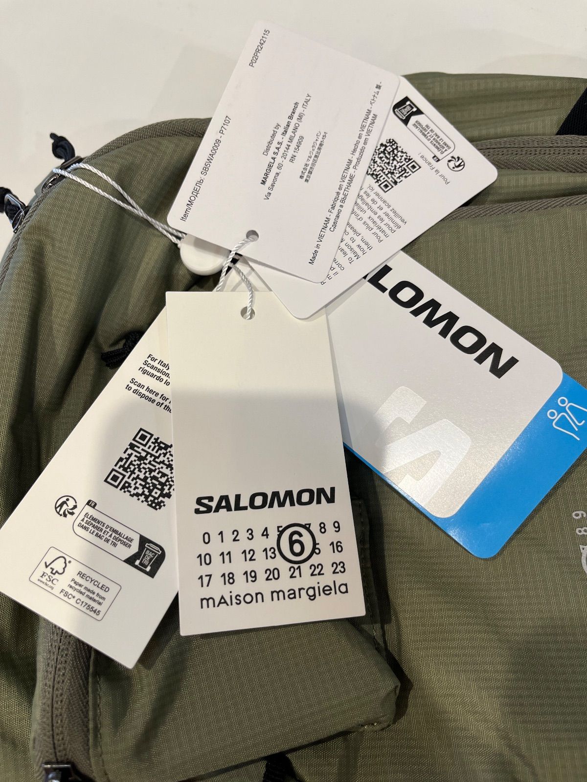 正規品 mm6×Salomonサロモン バックパック リュック カーキ 24AW