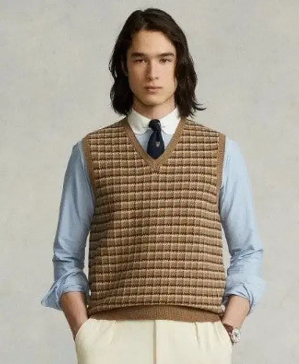 ポロ ラルフローレン コットン カシミア ニット ベスト M