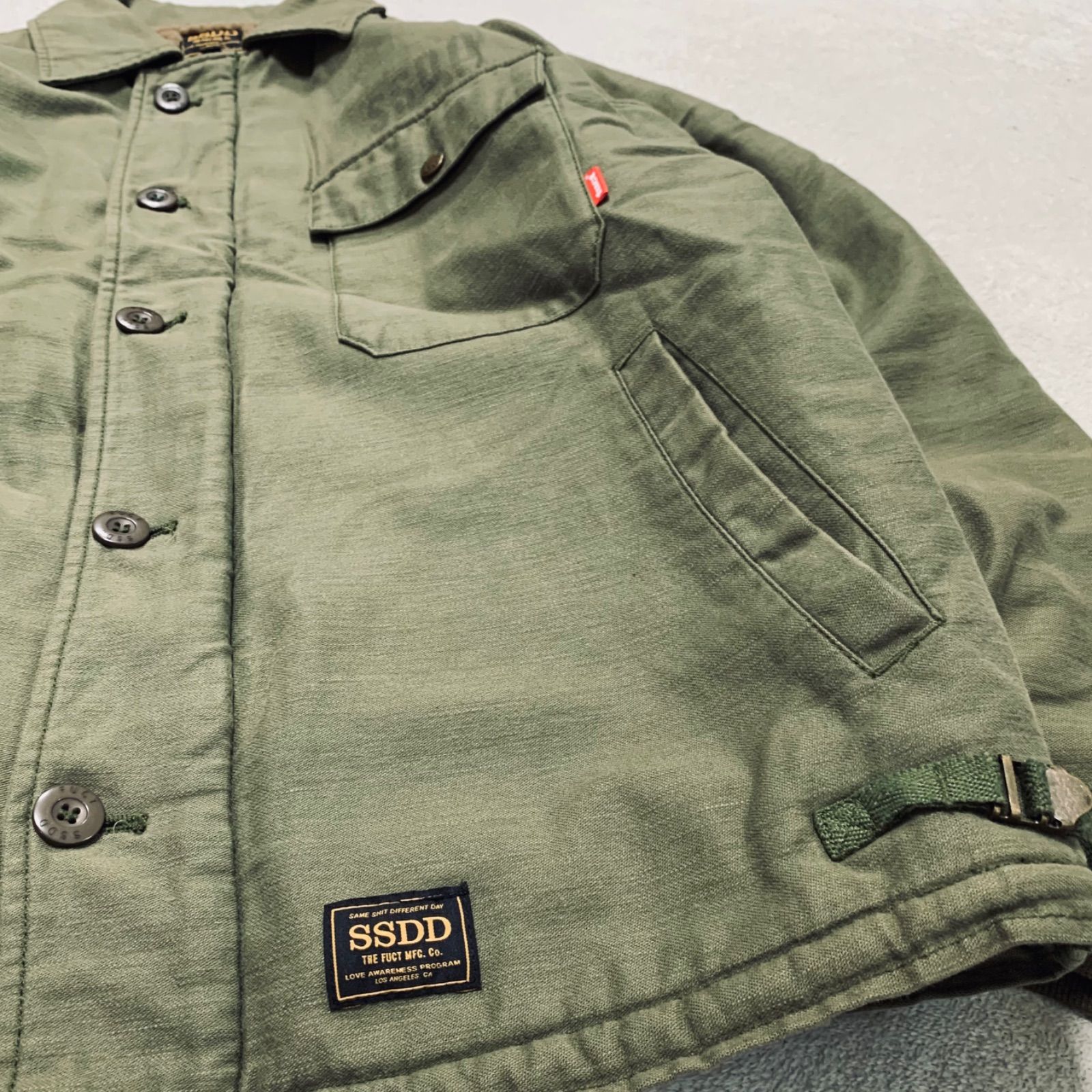 FUCT SSDD A2 デッキジャケット ミリタリージャケット M オリーブ FUCT