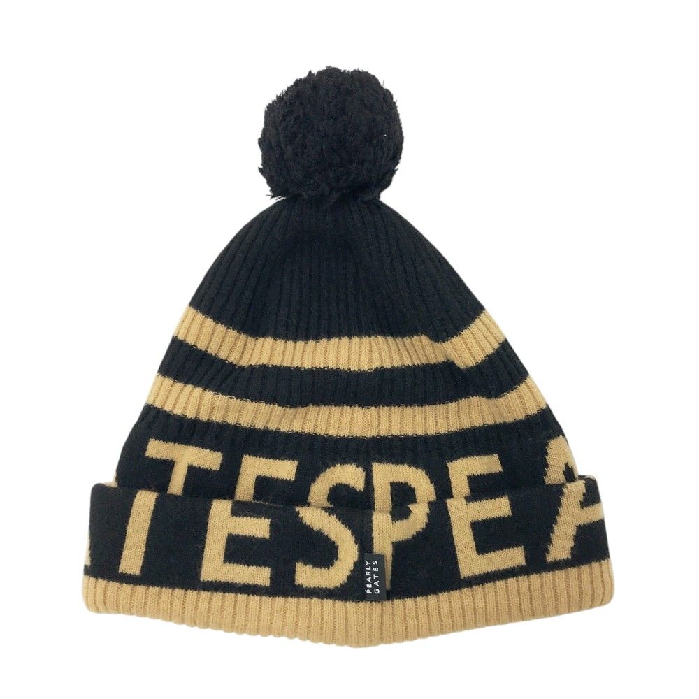 PEARLY GATES パーリーゲイツ ニット帽 ボンボン付き ロゴ ボーダー柄 ブラウン系 FR 240101391374 ゴルフウェア ストスト WWW_OLIVIERBERNSTEIN_COM