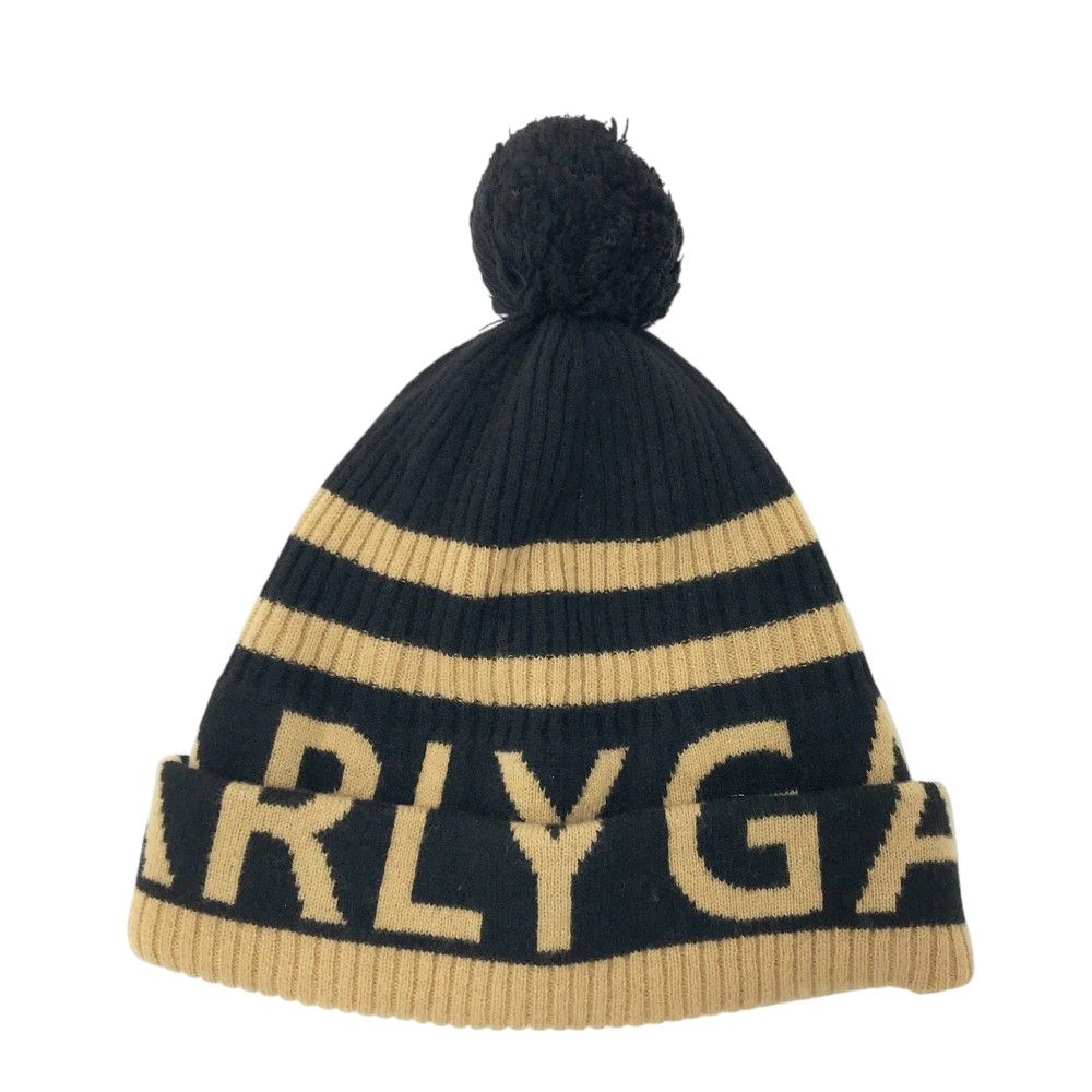 PEARLY GATES パーリーゲイツ ニット帽 ボンボン付き ロゴ ボーダー柄 ブラウン系 FR 240101391374 ゴルフウェア ストスト