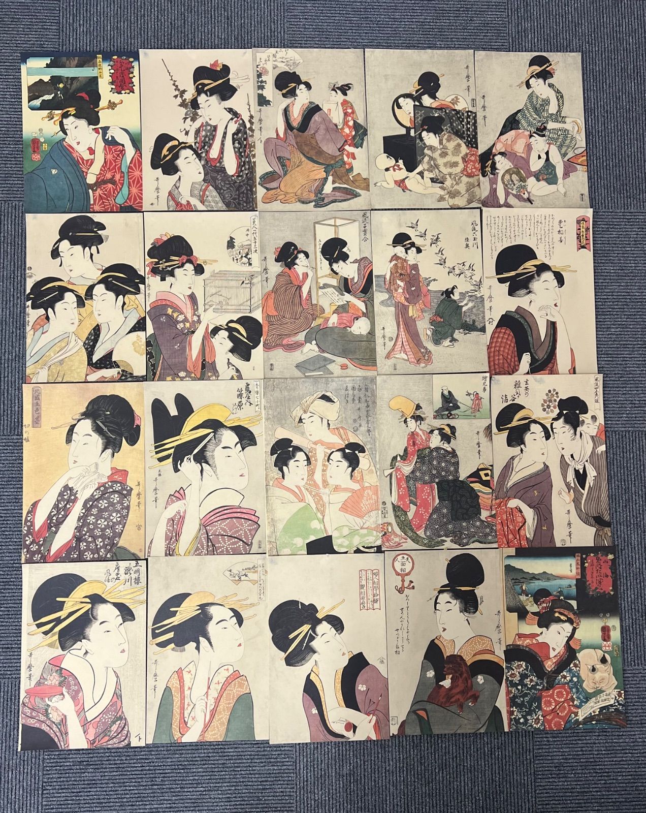 浮世絵アートポスター 浮世絵 美人東海道 他 136枚セット