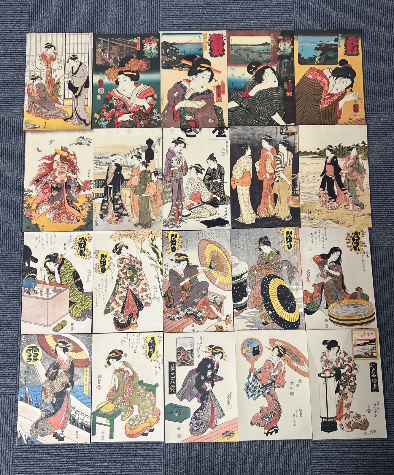 浮世絵アートポスター 浮世絵 美人東海道 他 136枚セット