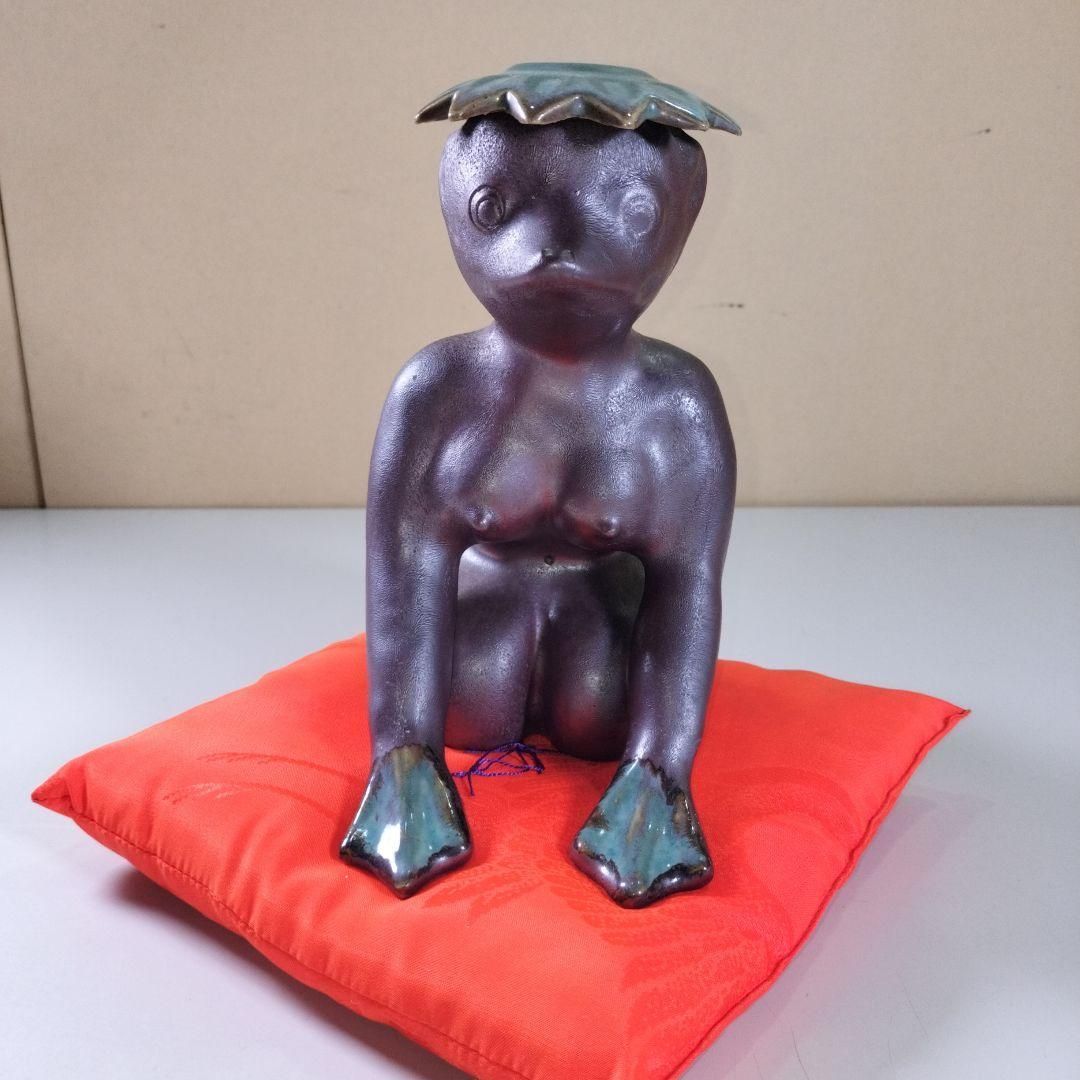 河童 お皿付き 陶器 置物 珍品 - メルカリ