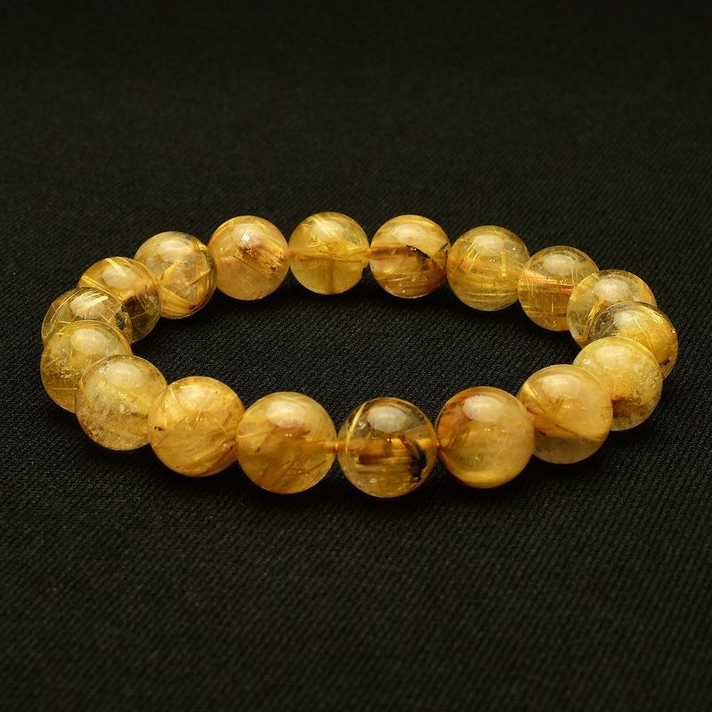 光輝 太針 タイチンルチル 太陽放射ルチル ブレスレット 11-12mm GHB103 ルチルクォーツブレスレット 仕事運 金運 人間関係 成功を掴む プレゼント 贈り物 太陽放射 水晶 40g 浄化発送 ギフト 京海堂 天然石の卸 京の蔵