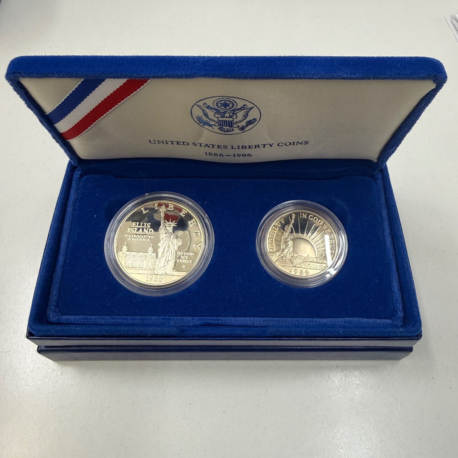 アメリカ 自由の女神 銀貨 白銅貨セット 1986年