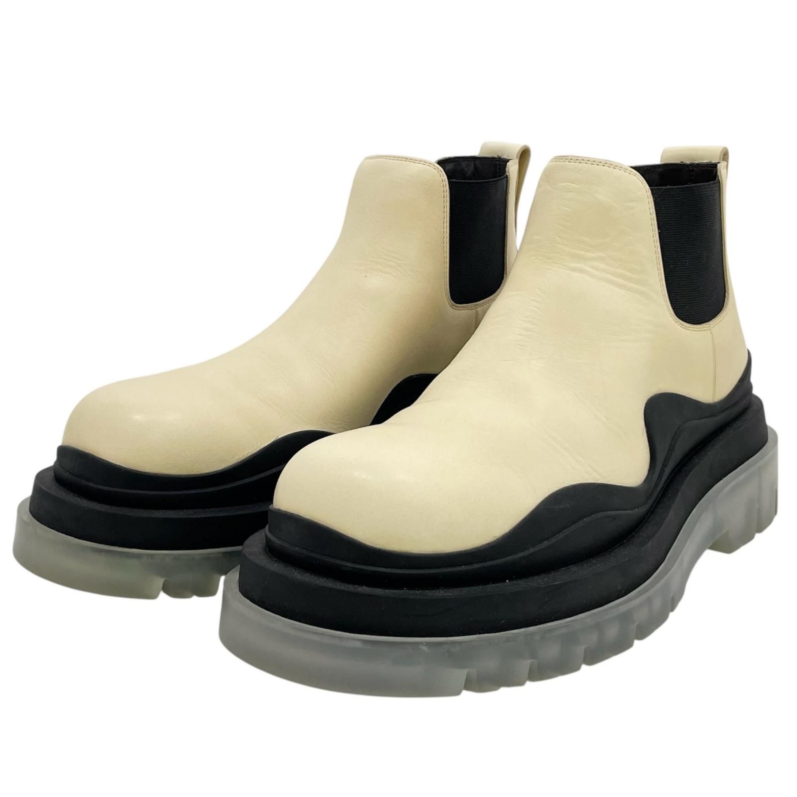 BOTTEGA VENETA ボッテガヴェネタ タイヤ アンクル チェルシー サイドゴア ブーツ 靴 ベージュ サイズ 41 尾張小牧店