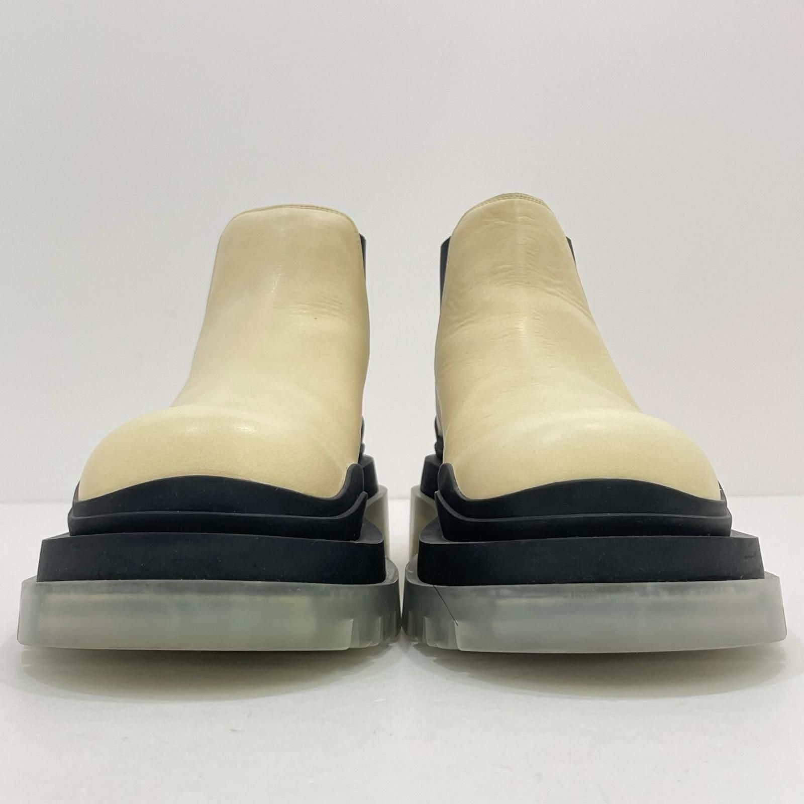 BOTTEGA VENETA ボッテガヴェネタ タイヤ アンクル チェルシー サイドゴア ブーツ 靴 ベージュ サイズ 41