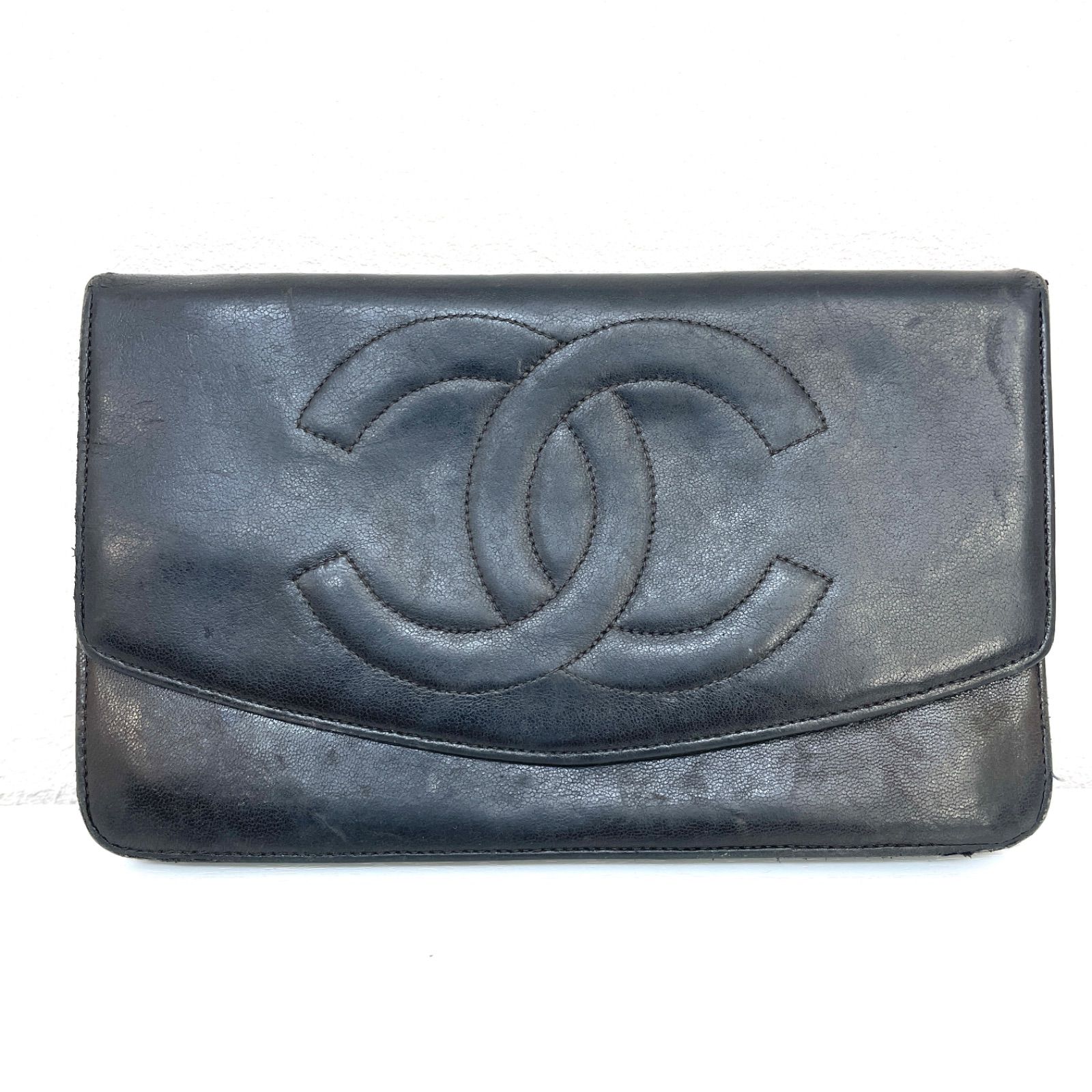 CHANEL シャネル 長財布 ヴィンテージ ココマーク ラムスキン - メルカリ