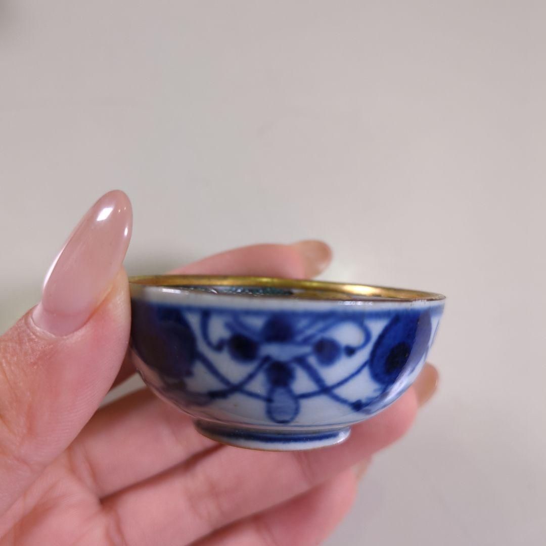 九谷焼、おちょこ、在銘、盃、お猪口、煎茶 骨董品 美術品 - メルカリ