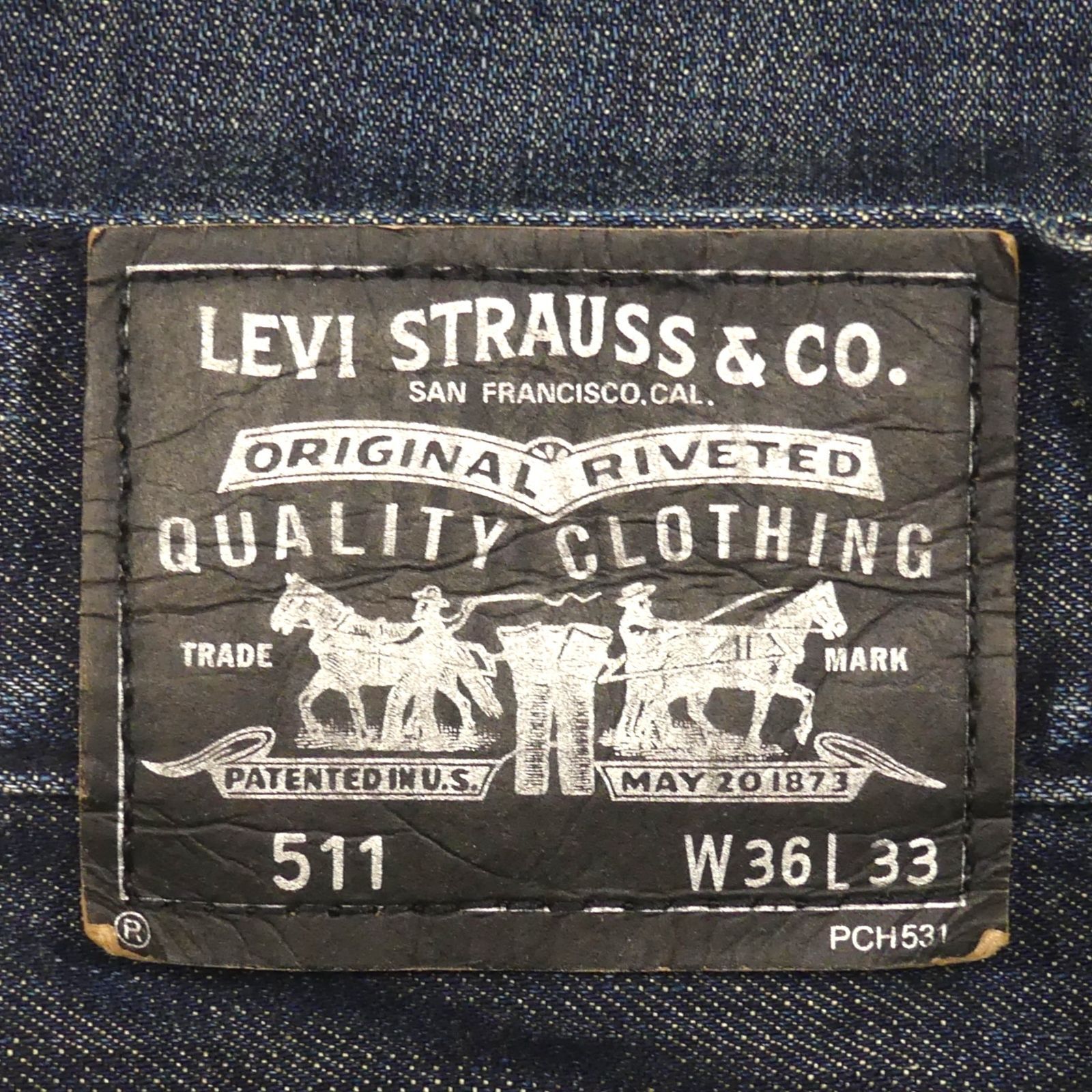 リーバイス511 W36 ジーンズ ジーパン デニム 古着 メンズ 36×33 