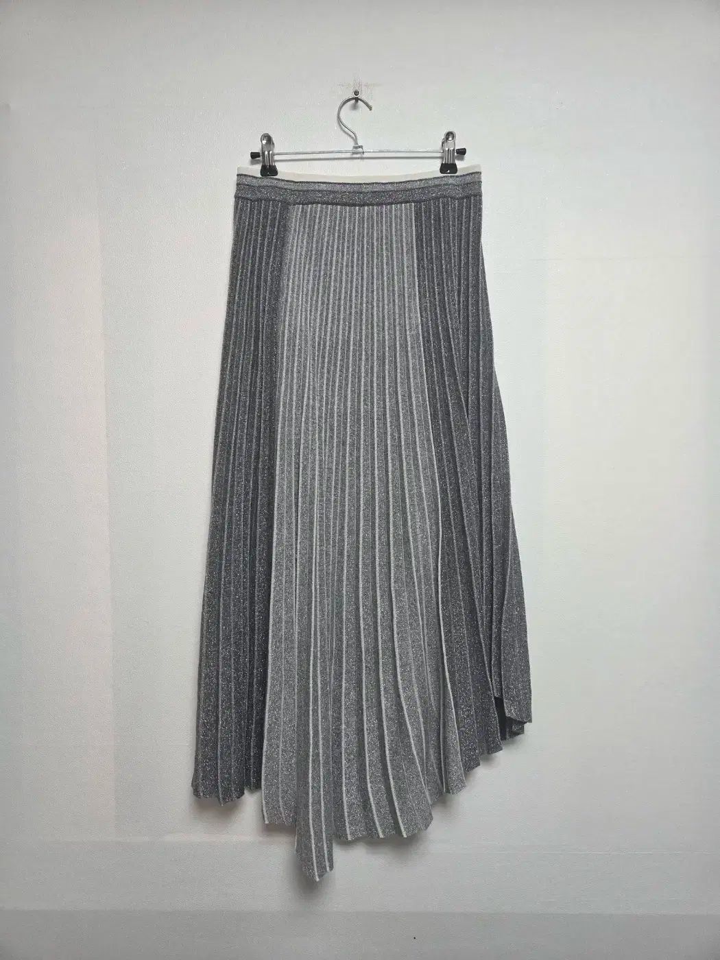タイム グリッター ロング丈スカート グレー F