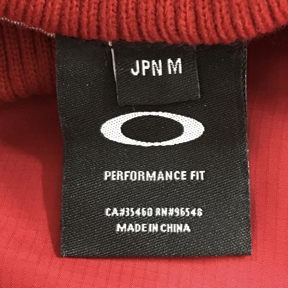 オークリー 中綿ニットジャケット レッド 前身頃中綿 蓄熱裏地 メンズ M ゴルフウェア Oakley LLC-HASEGAWATOSO_COM