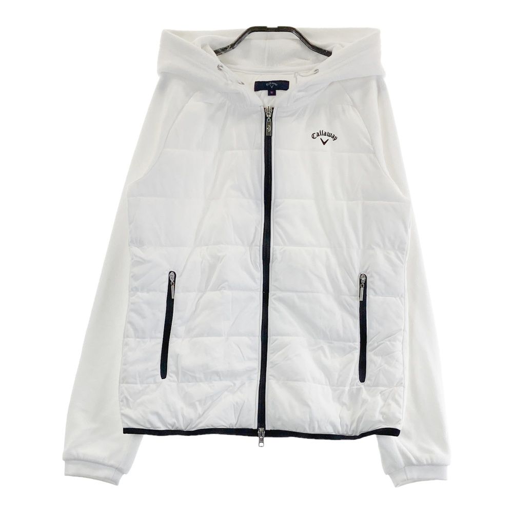 サイズ M CALLAWAY キャロウェイ フリース切替 中綿ジャケット ホワイト系 240101424263 ゴルフウェア レディース ストスト