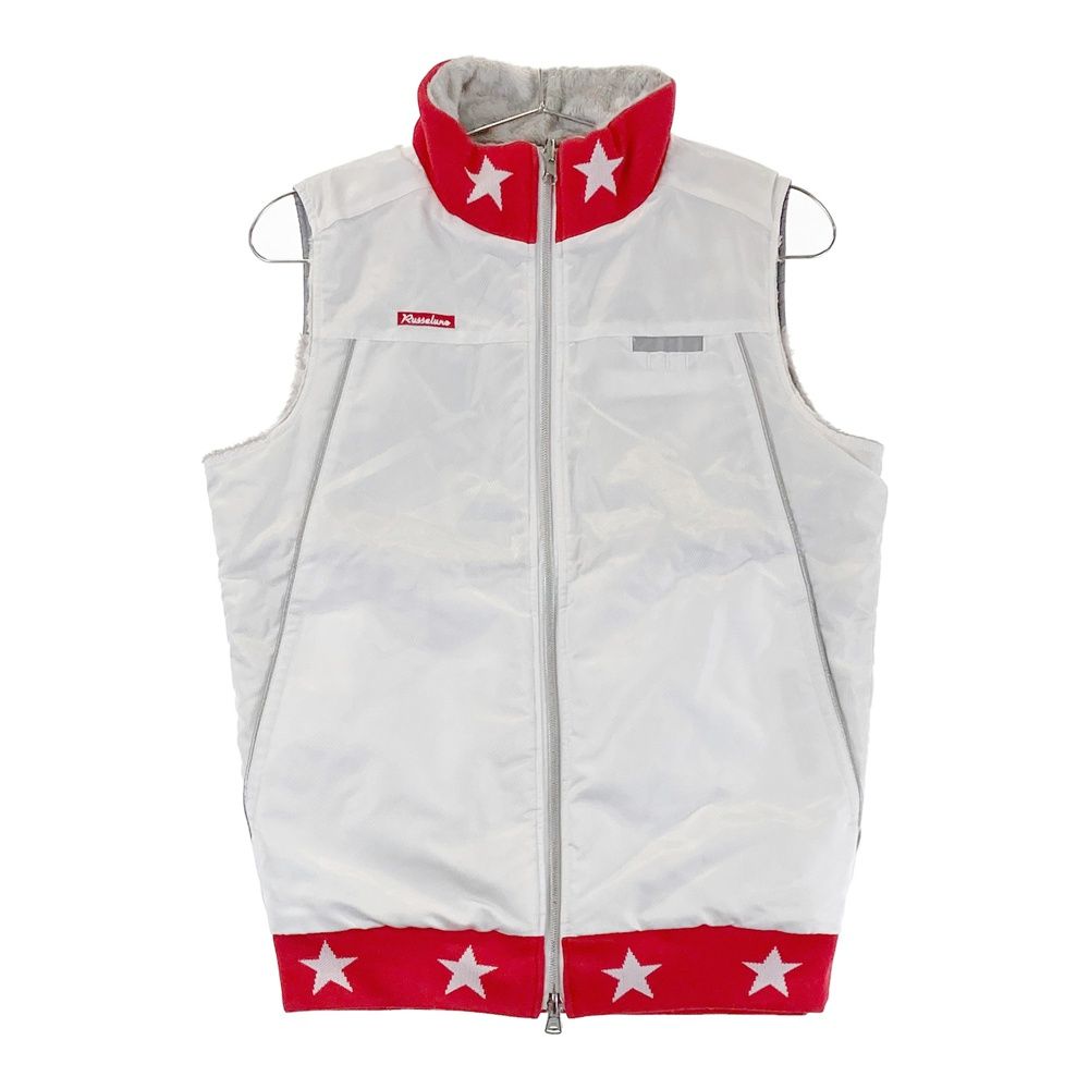 サイズ 1 RUSSELUNO ラッセルノ リバーシブル ボア 中綿ベスト カモフラ柄 ホワイト系 240101504744 ゴルフウェア レディース ストスト