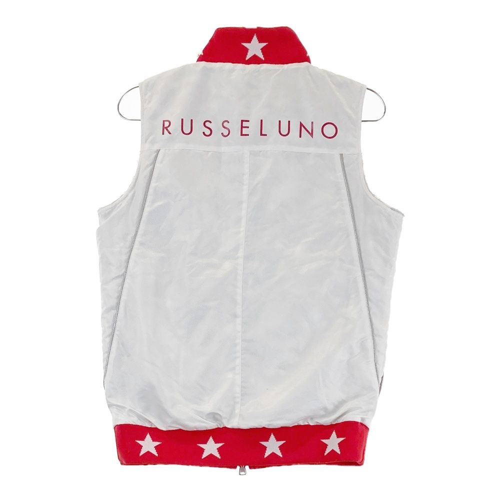 サイズ 1 RUSSELUNO ラッセルノ リバーシブル ボア 中綿ベスト カモフラ柄 ホワイト系 240101504744 ゴルフウェア レディース ストスト