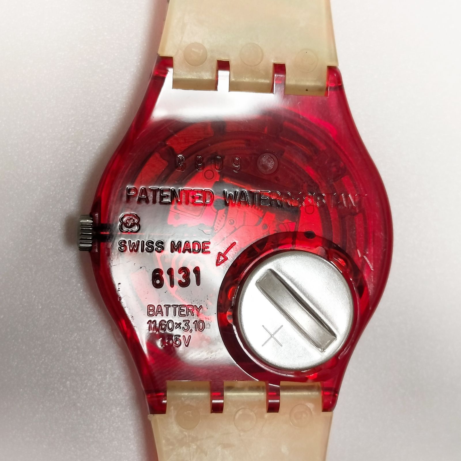 Swatch（スウォッチ）ローズデザイン レッドスケルトンモデル - メルカリ