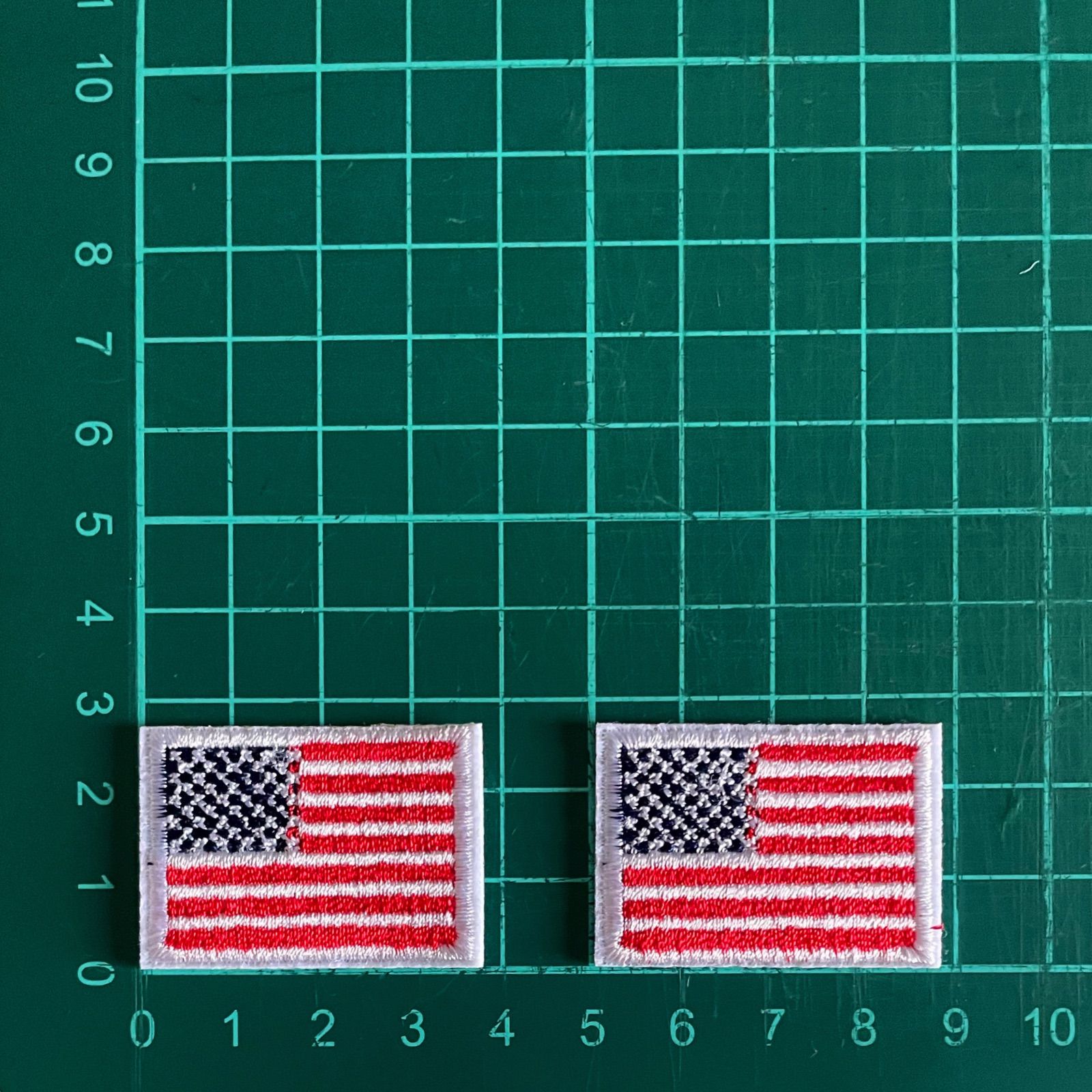 2枚set◇アイロンワッペン◇星条旗◇アメリカ国旗◇白×赤◇黒×グレー 