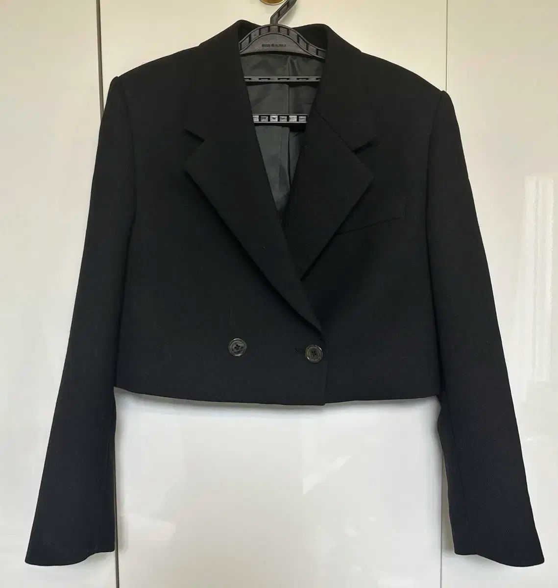 Acne Studios アクネストゥディオズ クロップド ブラック ジャケット ダブル ボタン