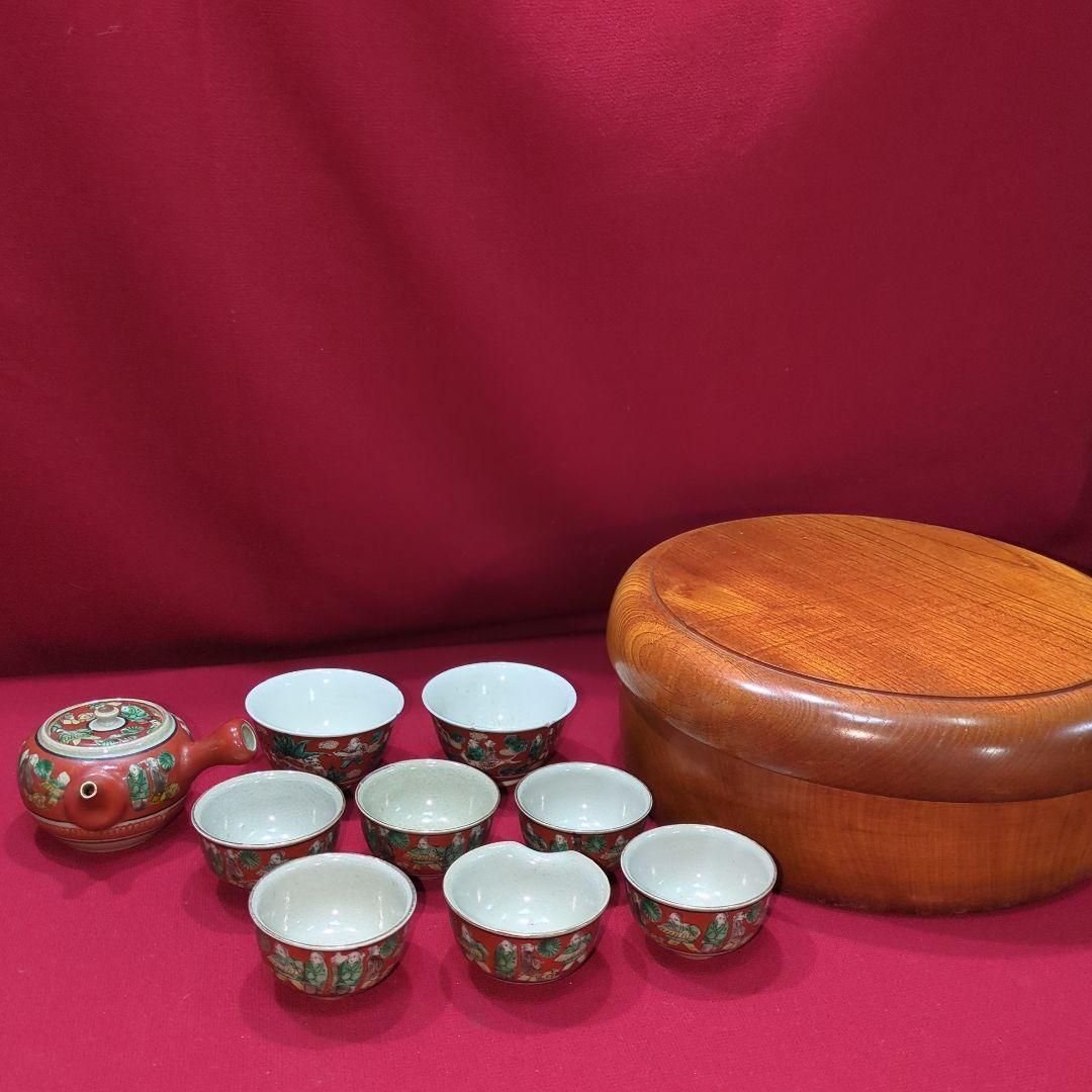 九谷焼 木米 けやき 茶びつ 煎茶器 急須 煎茶道具