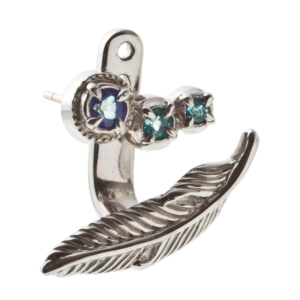 フェザーイヤージャケットピアス