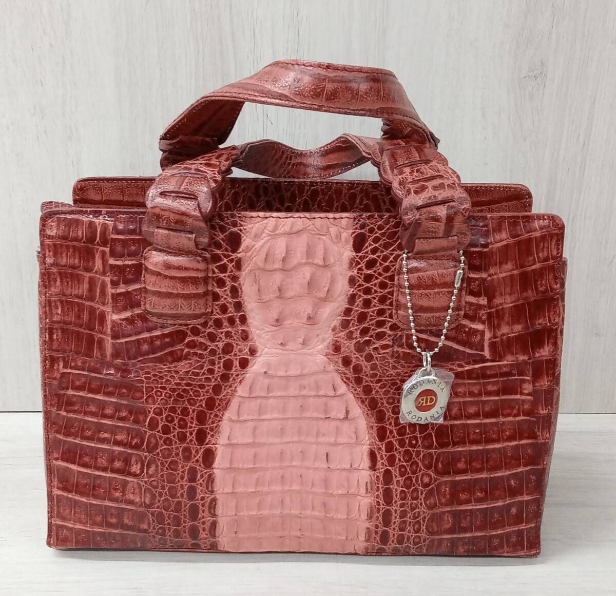RODANIA/ロダニア/ハンドバッグ/クロコダイル革/レッド - メルカリ