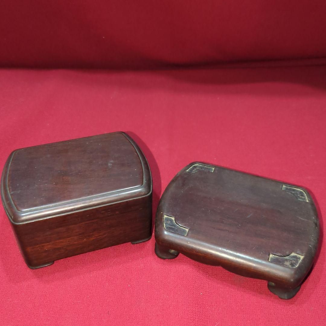 時代物　唐木　喫煙具　台付　小物入　煙草盆　中国美術　古美術　初出し 時代物 唐木 喫煙具 台付 小物入 煙草盆 中国美術 古美術 初出し