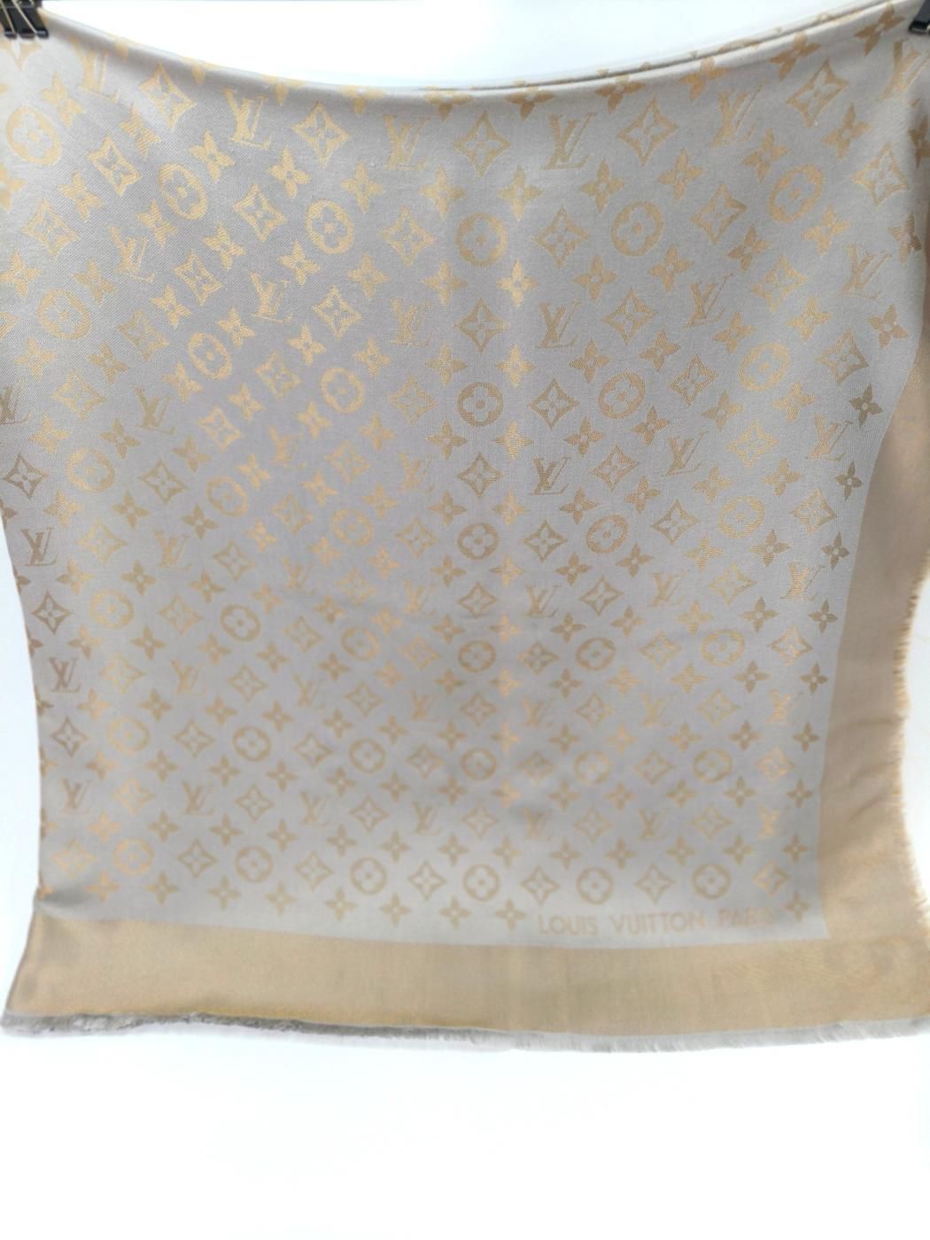 LOUIS VUITTON ルイヴィトン ショールモノグラムシャイン 大判 シルク