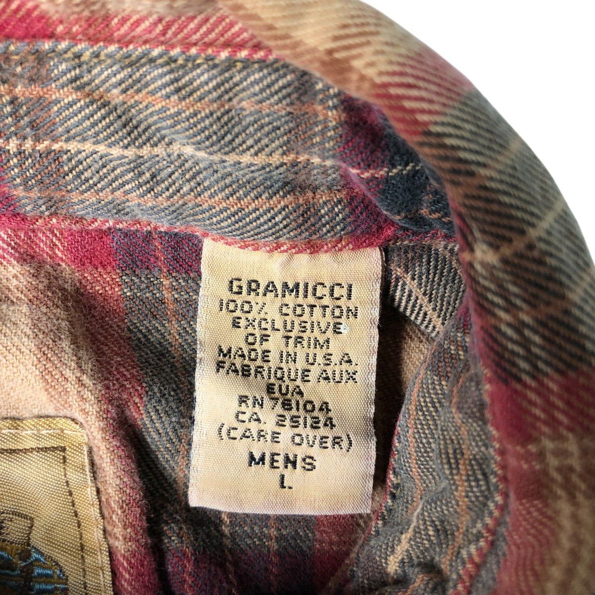 古着 90年代 グラミチ GRAMICCI 長袖 ライトネルチェックシャツ USA製