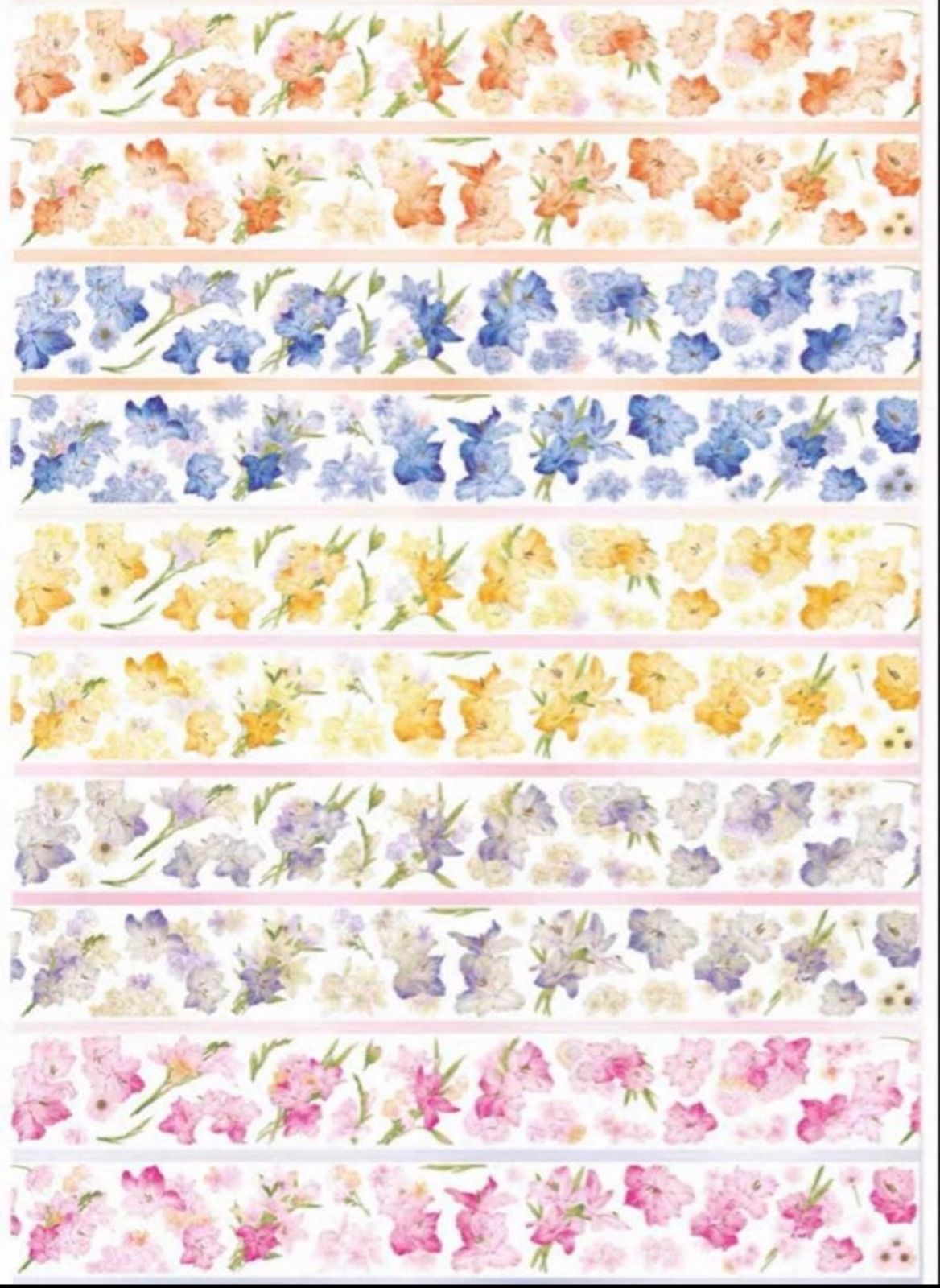 PET 锦瑟青花 6cm×5m 500cm/loop ダイカット加工 海外マスキングテープ