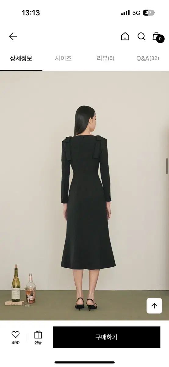 FLOWOOM Cup cake dress Long sleeve ブラックxs