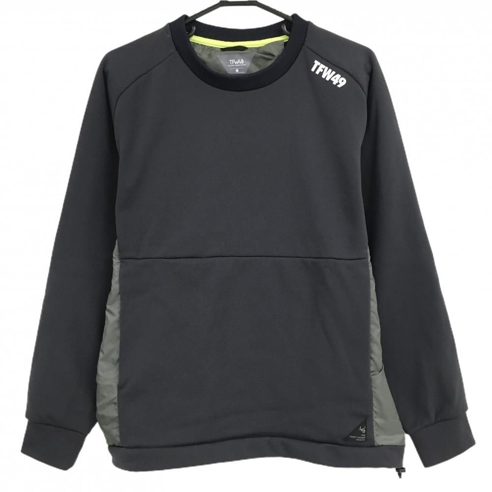 ティーエフダブリュー トレーナー ダークグレー系 裏起毛 肩ロゴ メンズ L ゴルフウェア TFW49