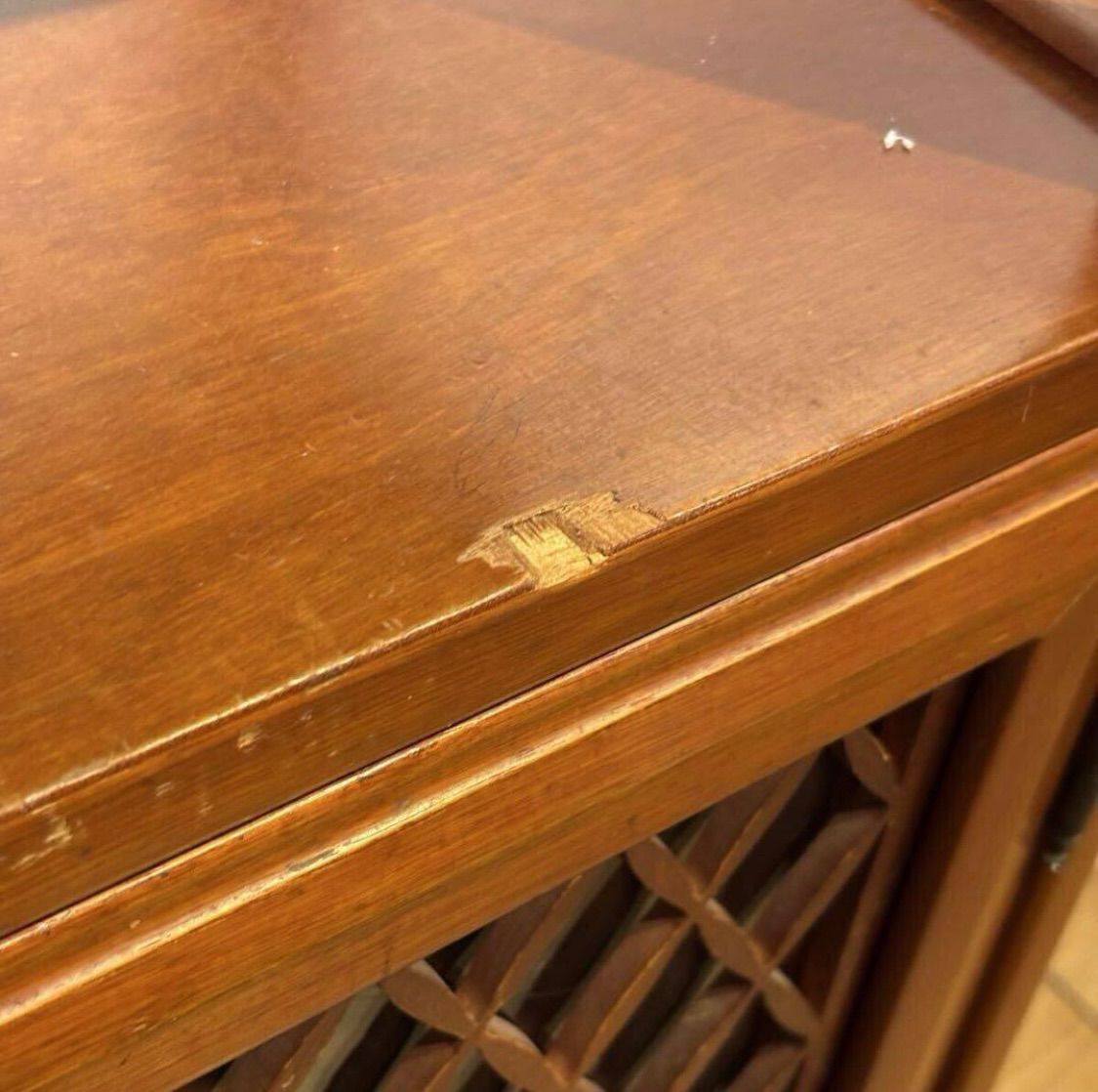 KOIZUMI コイズミ テレフォンラック 電話台 木製 キャビネット 花台 物置台 格子 ガラス扉 ブラウン 系 レトロ ヴィンテージ 家具 709-0010 WWW_USTAUSTRALIA_COM_AU