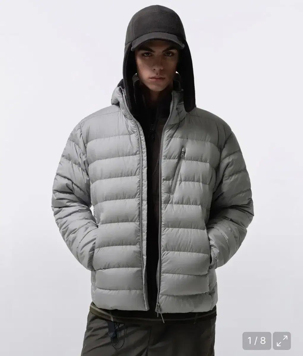 MUSINSA ムシンサ ショートダウン ライトグレー