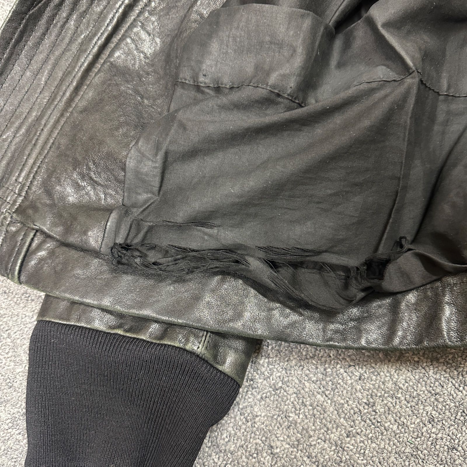 RICK OWENS 09AW CRUST期 ハイネックレザージャケット ブルゾン リック 