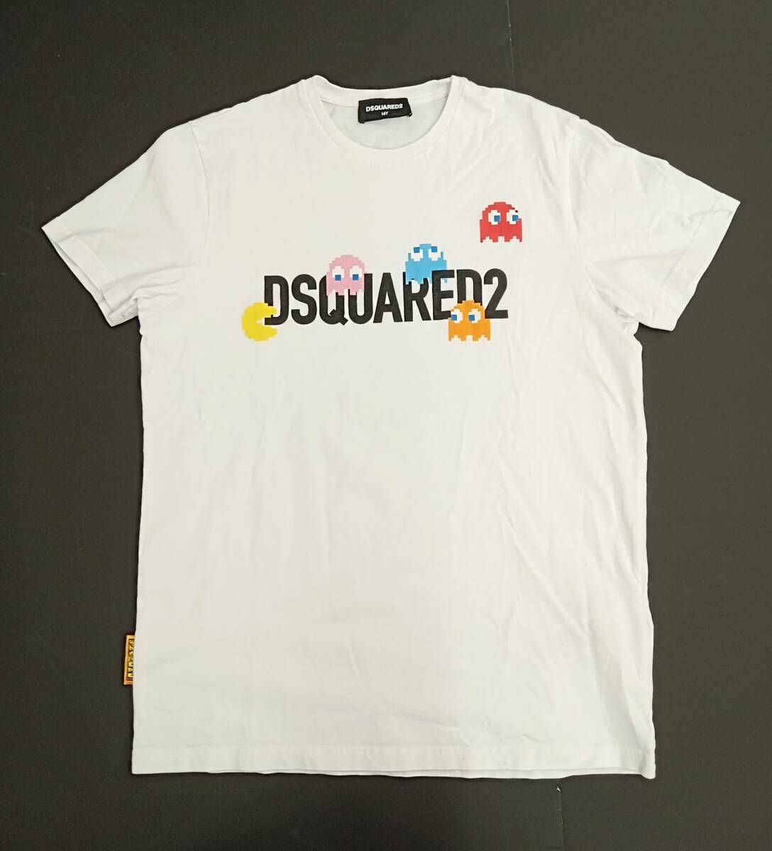 DSQUARED2 ディースクエアード 半袖Tシャツ パックマンロゴ キッズ 14Y 160|72 ホワイト 夏