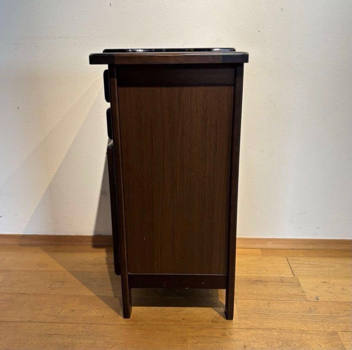 karimoku カリモク テレフォンラック 電話台 大理石 天板 トップ 引き出し アンティーク 調 木製 キャビネット 花台 ブラウン 系 709-0020 MARWIL-DEMENAGEMENTS_CH