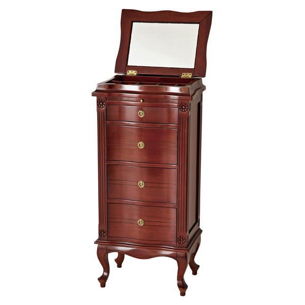 アンティークミラー付チェスト4段 完成品