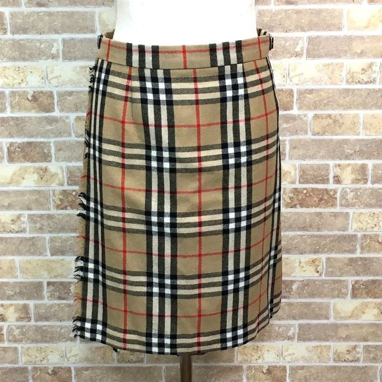 み BURBERRYS スカート 8 チェック ベージュ 589