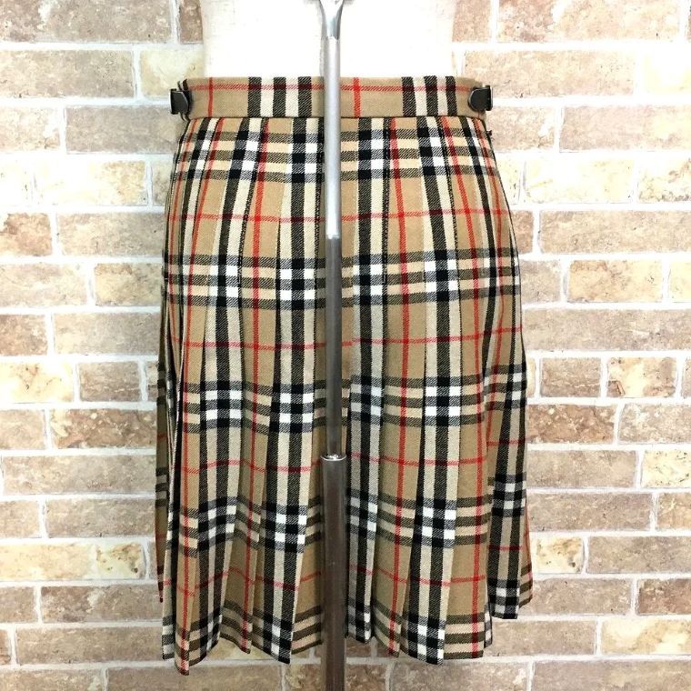 み BURBERRYS スカート 8 チェック ベージュ 589 GULLKHAN_COM