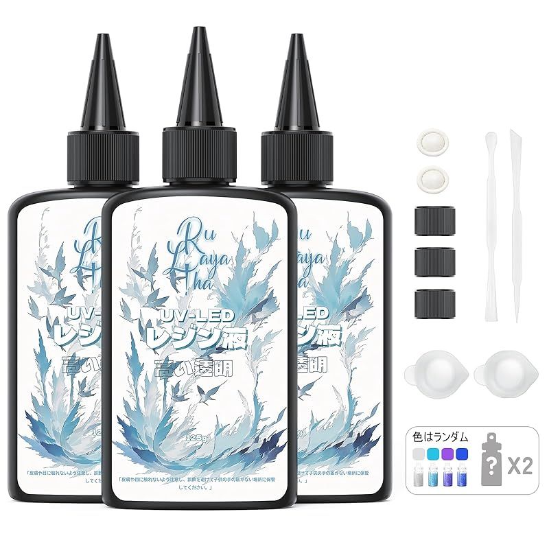 【新作登場，大得価】 【新品】 RuLaya!ha UVレジン液 375g 大容量 ハードタイプ UV/LED対応 レジン液 低アレルギー性 詰替用 DIY装飾・レジンアート用 0 レジン用品
