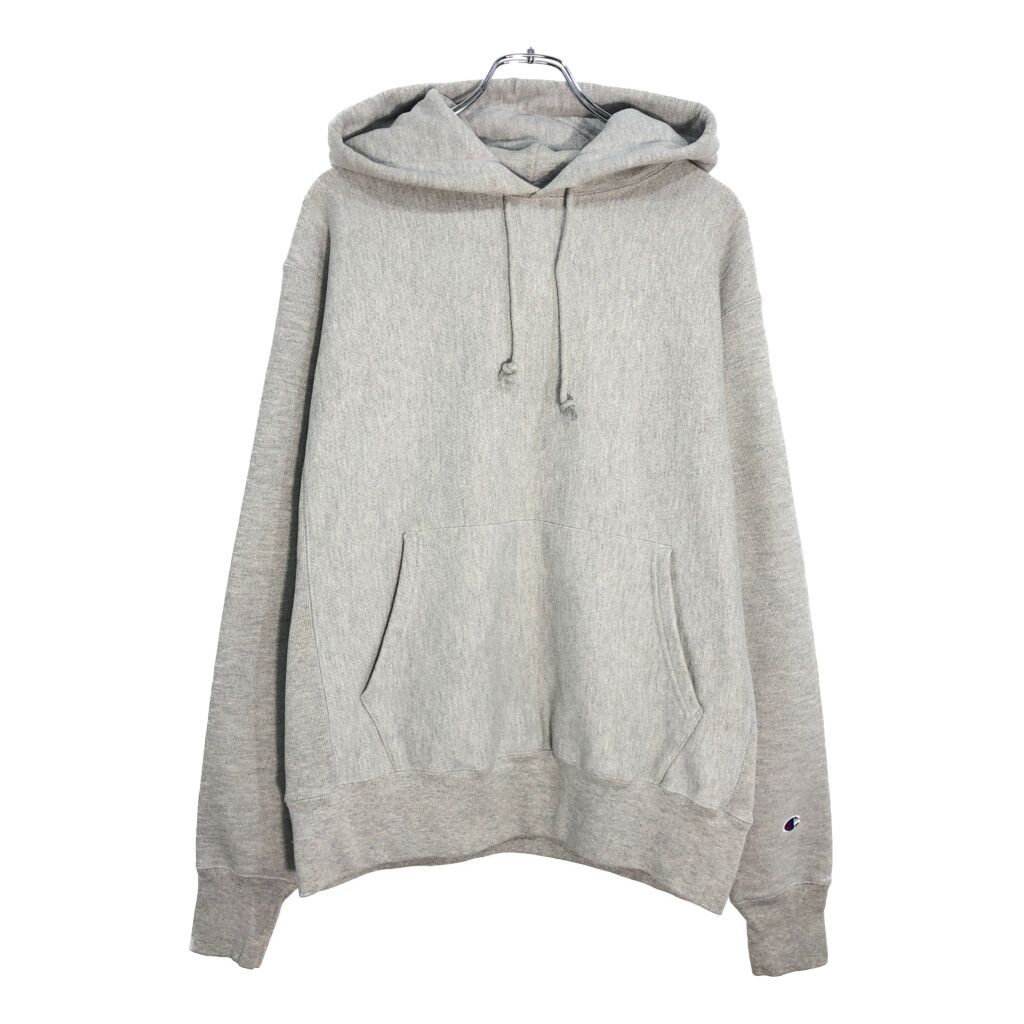 Champion チャンピオン REVERSE WEAVE リバースウィーブ スェット パーカー 無地 目無し グレー メンズ M 古着 V7135