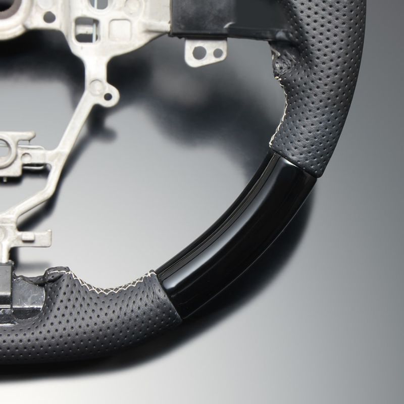 高品質の証ユーロステッチ採用 ピアノブラックxシルバーステッチ 純正交換ガングリップステアリング ジムニー シエラ ノマド JB64 H30 7- LS287 BRIGHTFACE_UK