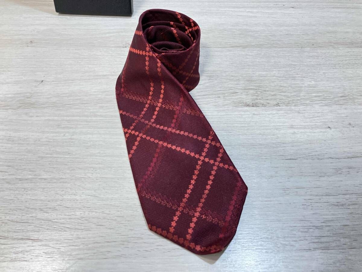 CHANELシャネル ネクタイ ワインレッド
