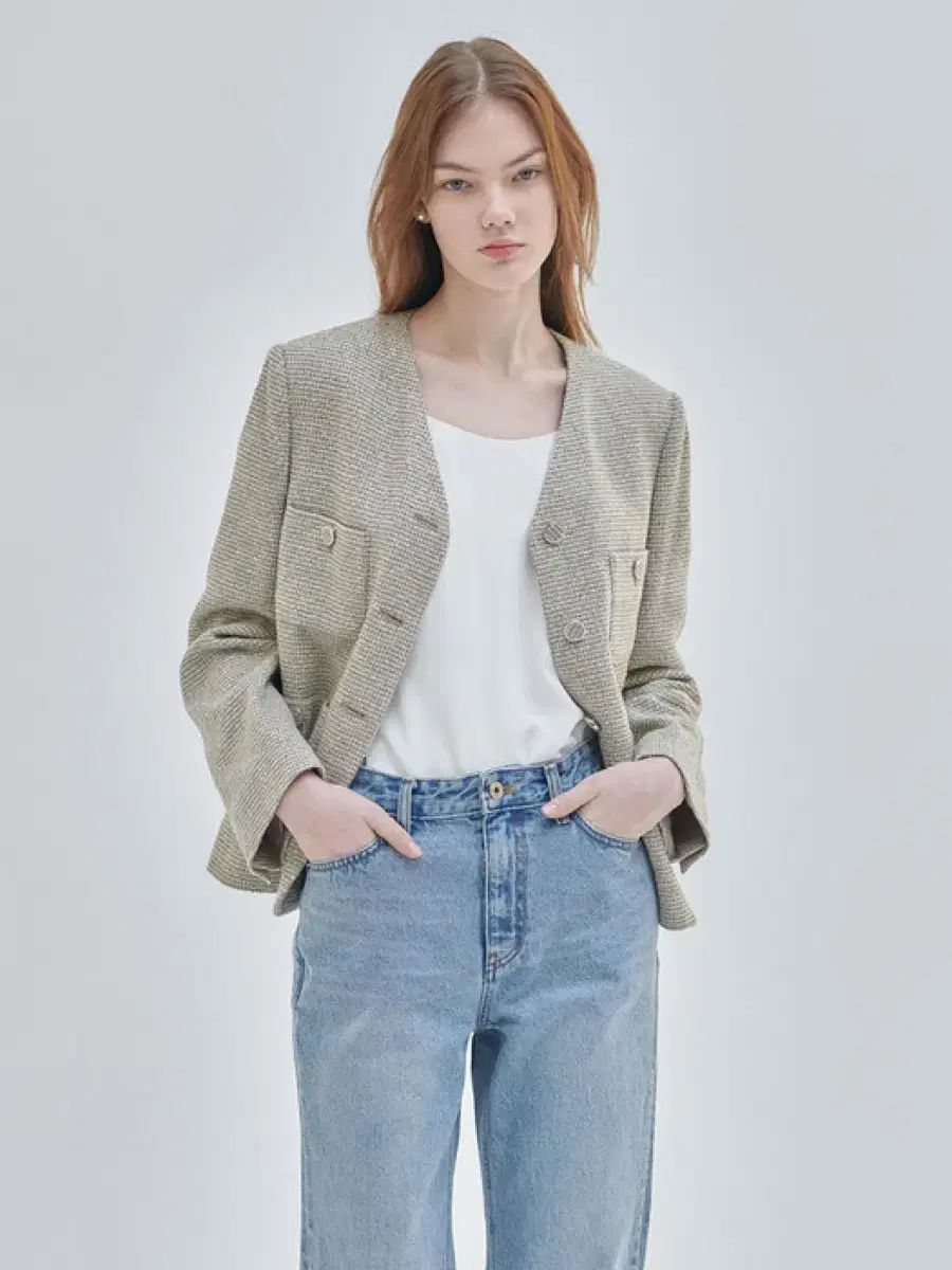 NILBY P ツイード ジャケット - ベージュ 36サイズ