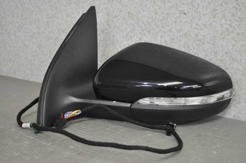 左 ドアミラー 電格 13P ウィンカー ウェルカムランプ付 LC9X ディープブラック 黒 1KCBZ ゴルフ7 TSI トレンドライン 5G型 前期 右H 5K0 857 501CH9B9 s020450C