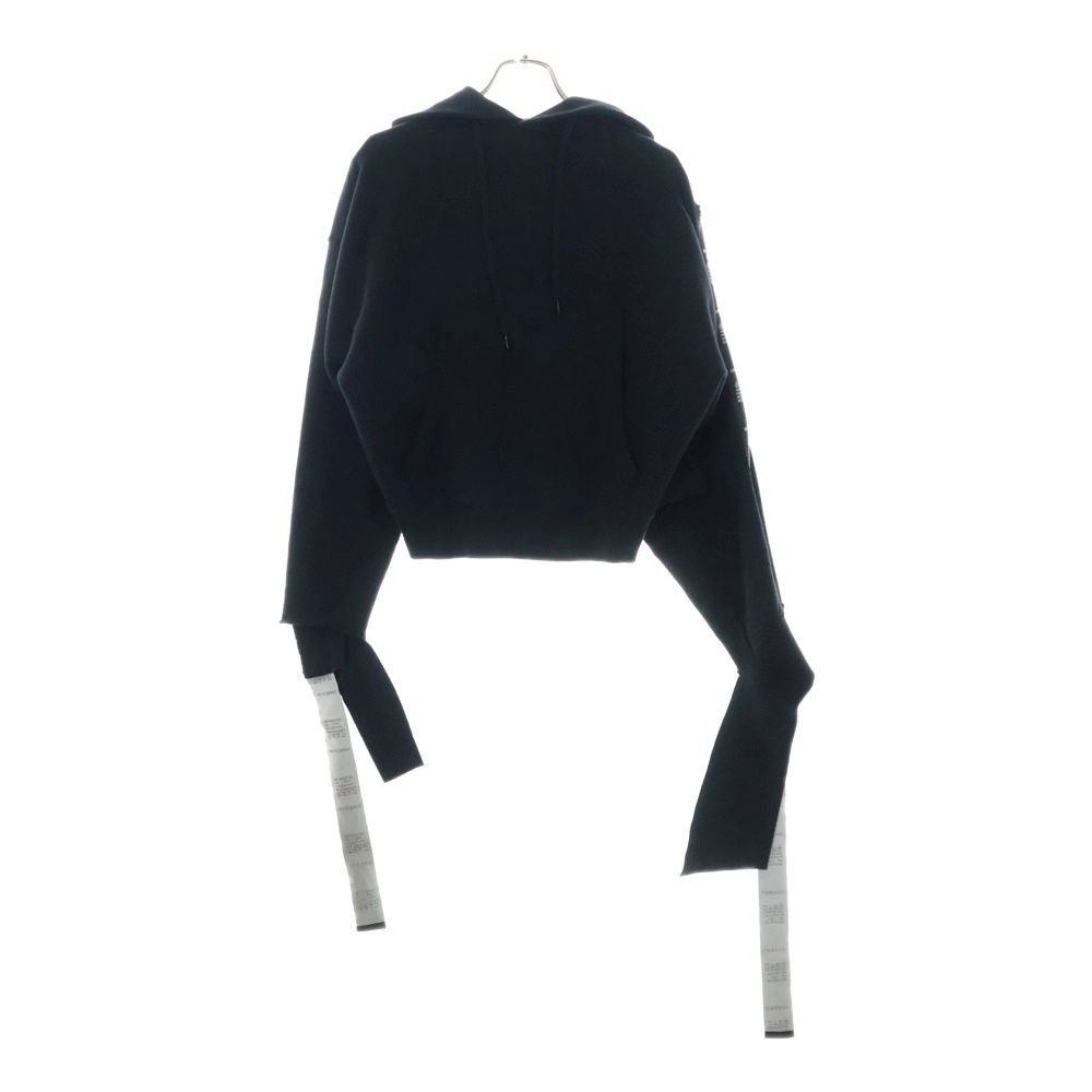 VETEMENTS ヴェトモン 18SS テープロゴプルオーバーパーカー ブラック レディース WSS18TR26 VETEMENTS (ヴェトモン) 18SS テープロゴプルオーバーパーカー